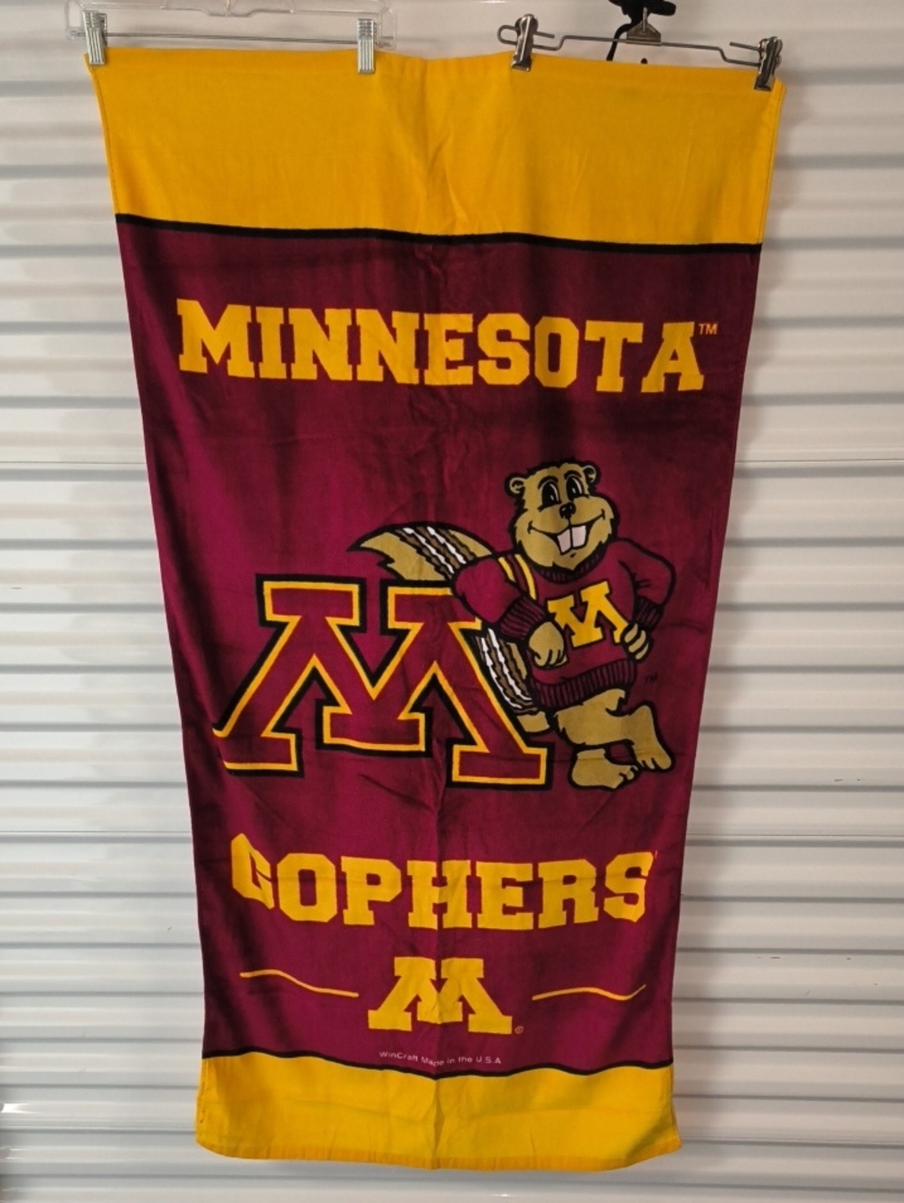 Vtg WinCraft University of Minnesota Golden Gophers Bathing Towel 57" x 29" HTF